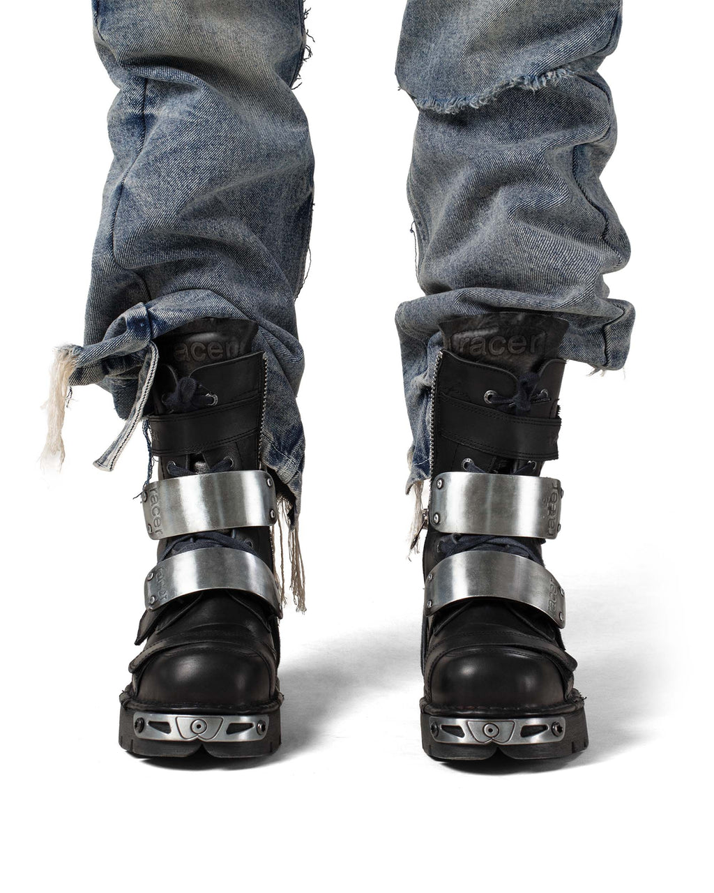 Racer x New Rock Black Boot