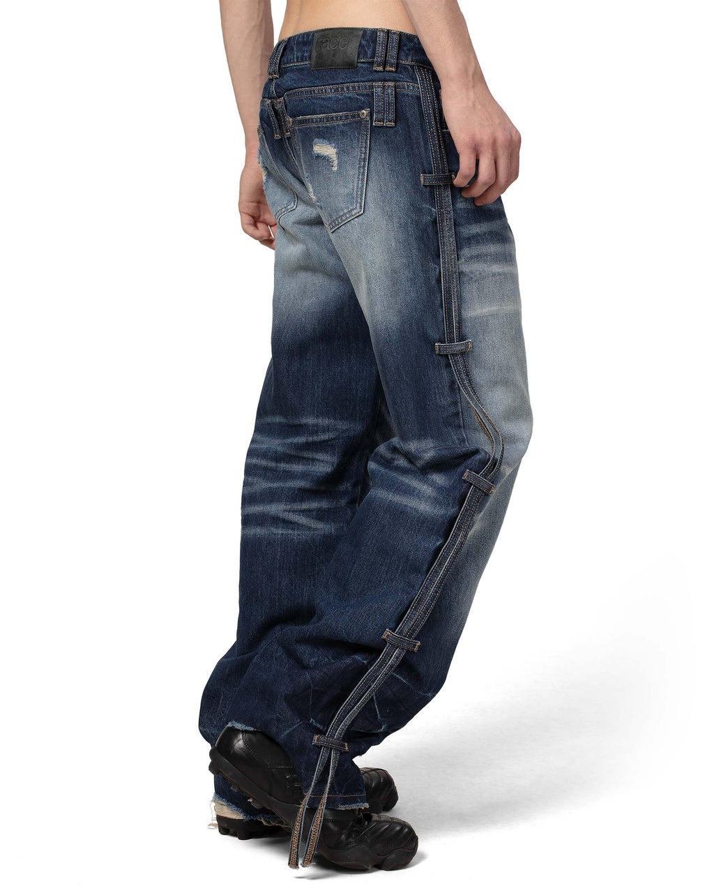 Dark Blue Transformer Track Denim