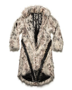 Long Snow Lynx Fur Coat