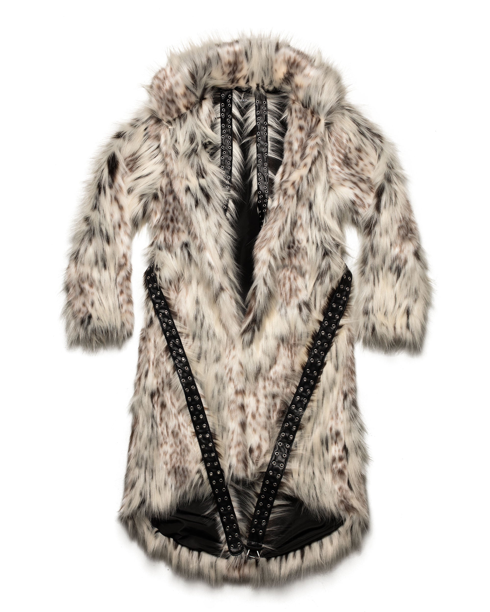 Long Snow Lynx Fur Coat