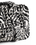 Zebra Studded Leather Bag