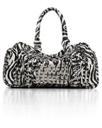 Zebra Studded Leather Bag