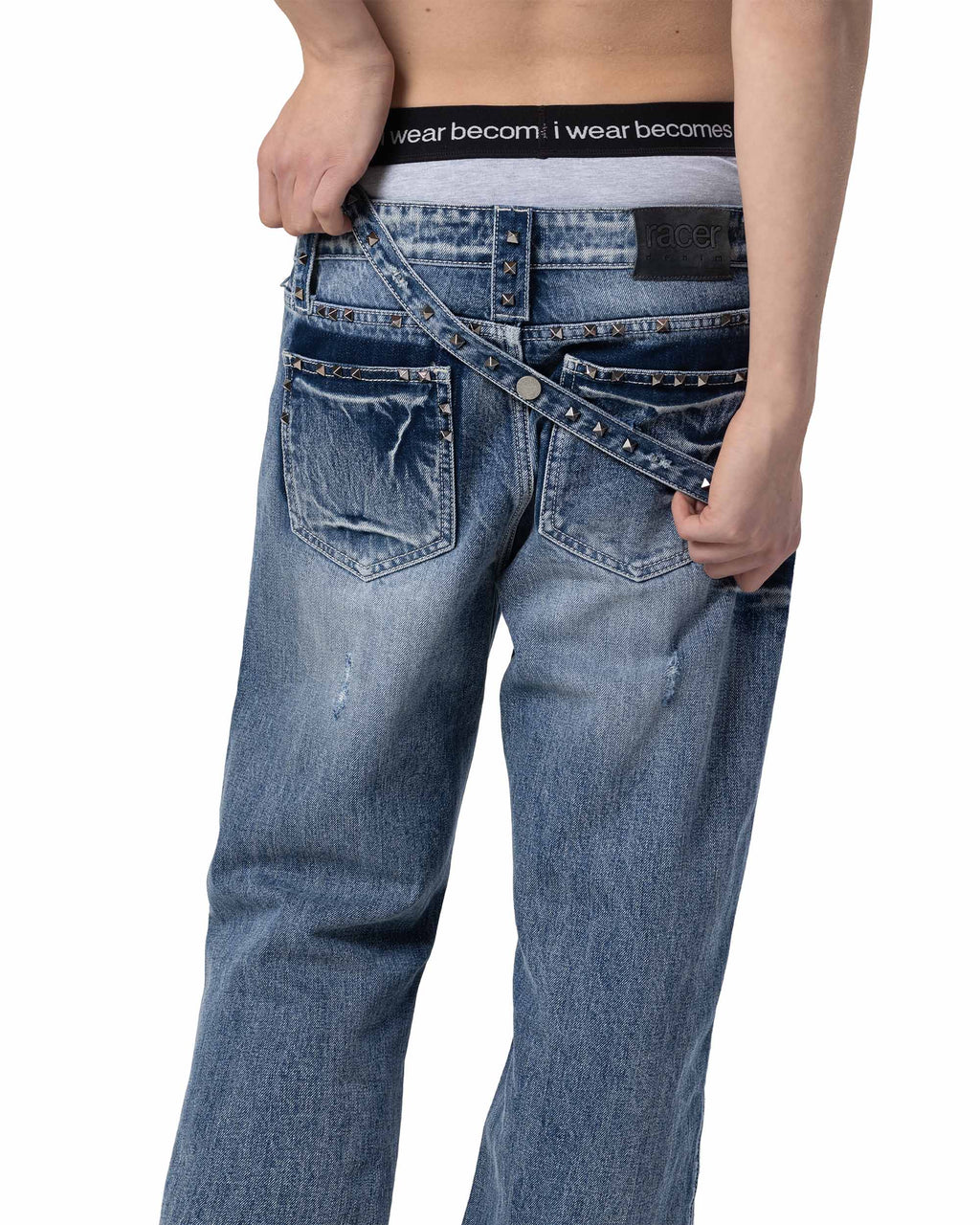 Bleached Studded Denim