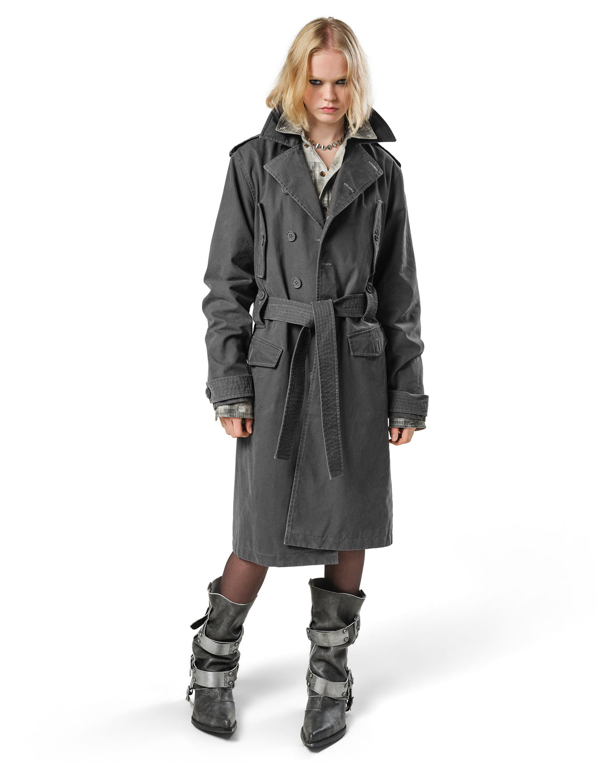 Washed Trench Coat