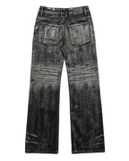 Grey Stained Bootcut Denim
