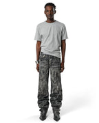 Grey Stained Bootcut Denim