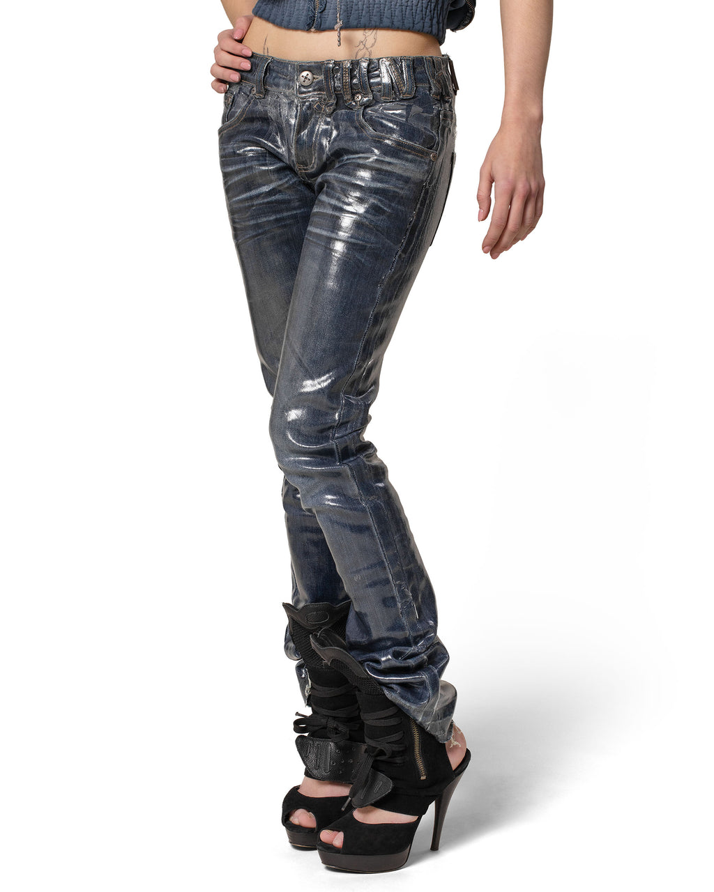 Waxed Slim Gloss Denim