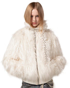 Tundra White Fur Bomber