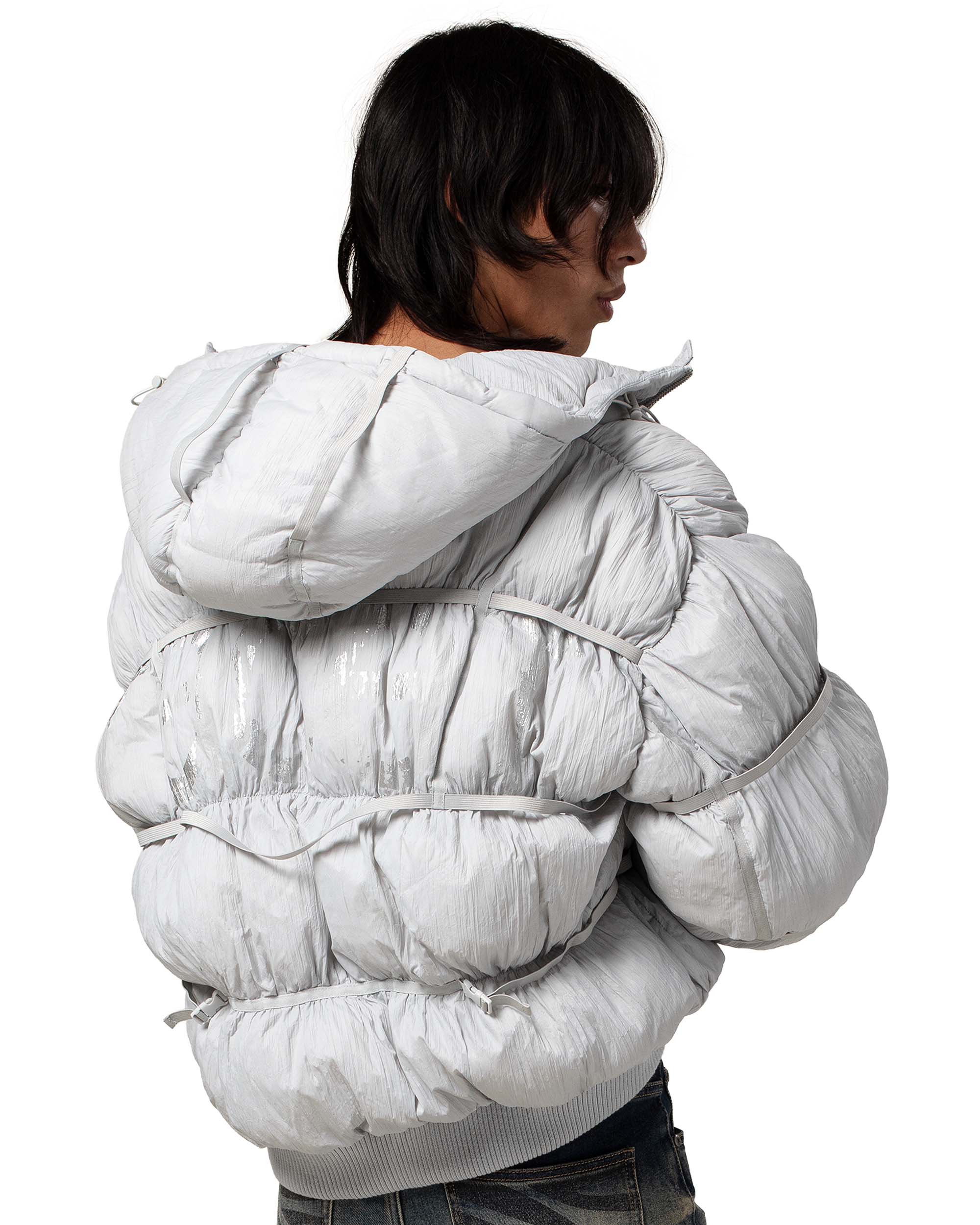 Grey Puffer Jacket X