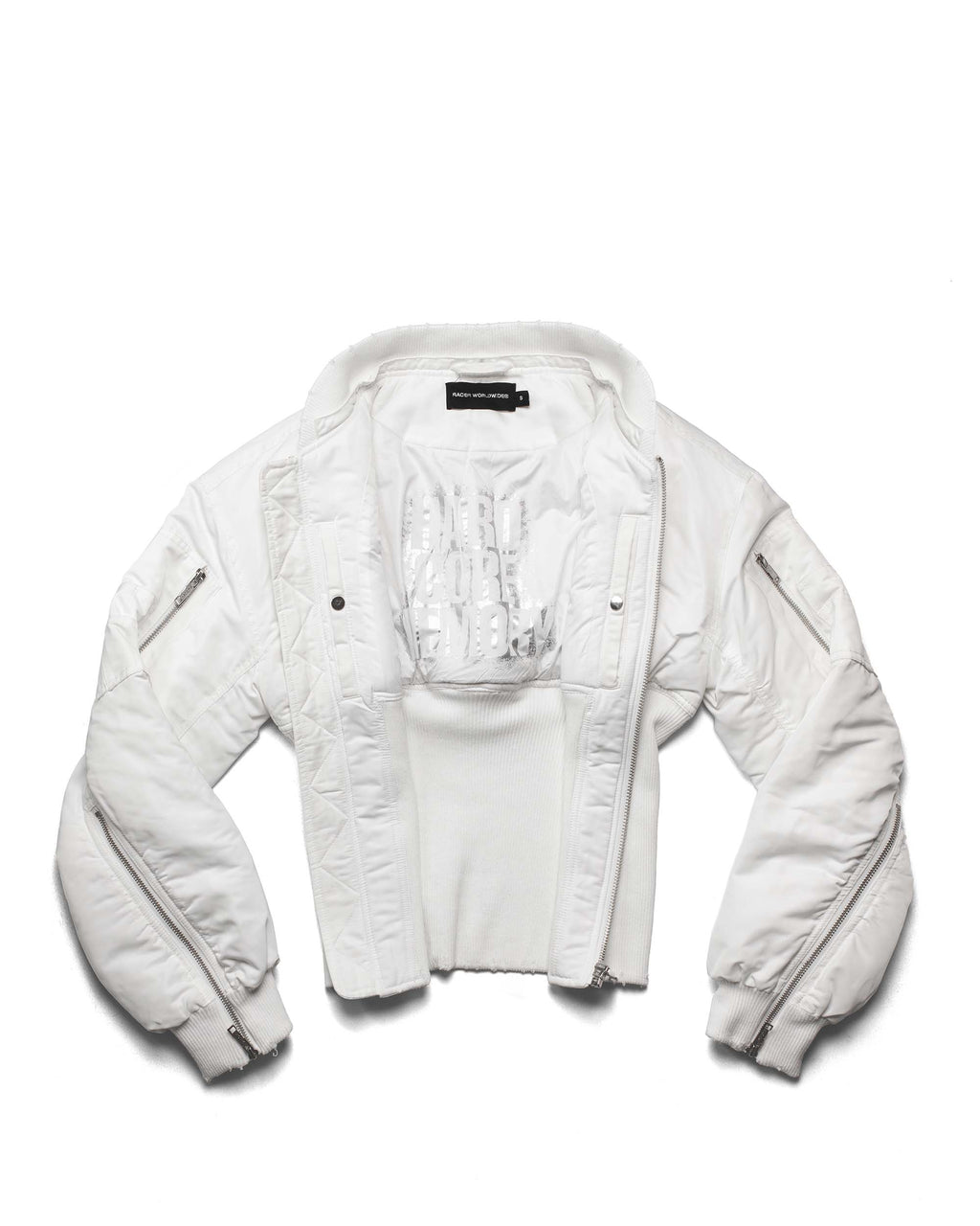 White Fitted Bomber