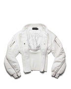 White Fitted Bomber