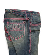 Rock Revival Pink Stitch Capri