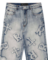 Washed Ice Patch Jeans