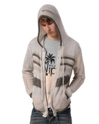 Beige Hooded Cardigan