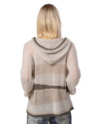 Beige Hooded Cardigan