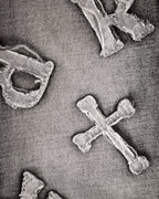 Washed Black Patch Denim