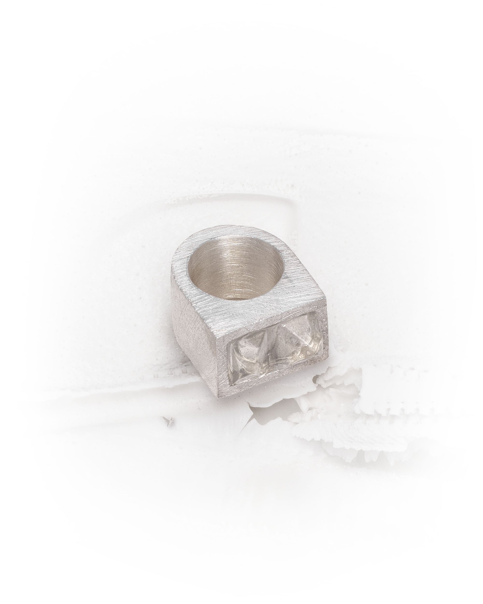 925 Silver Block Ring