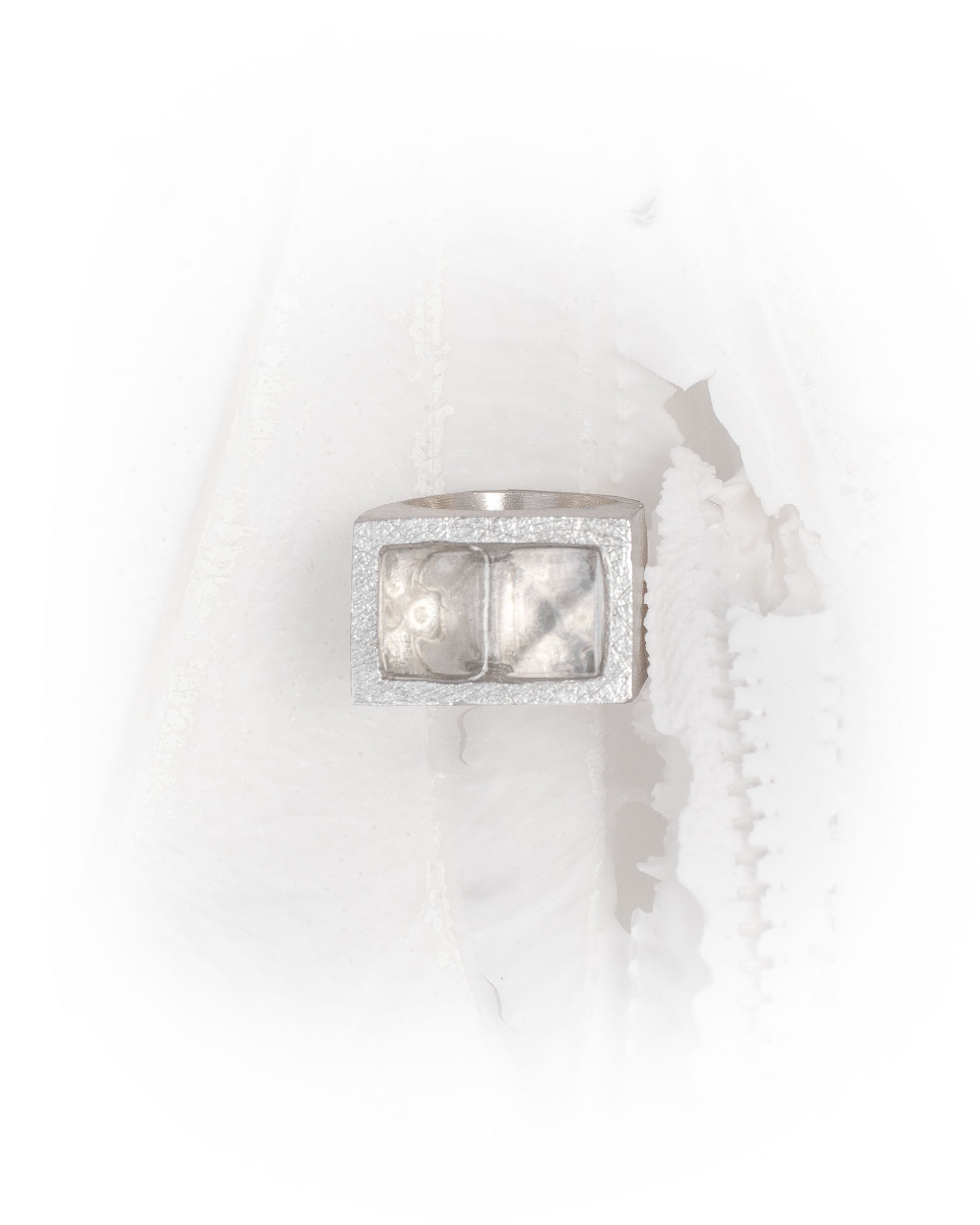 925 Silver Block Ring