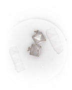 Clear Block Earrings