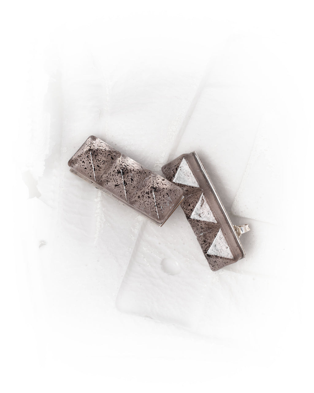 Stained Block Earrings