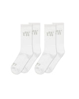 White Basic Socks 2 Pack