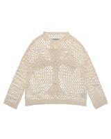 Beige Cross Net Sweater