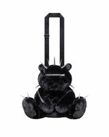 Black Plush Racer Bear Bag