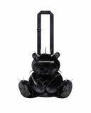 Black Plush Racer Bear Bag